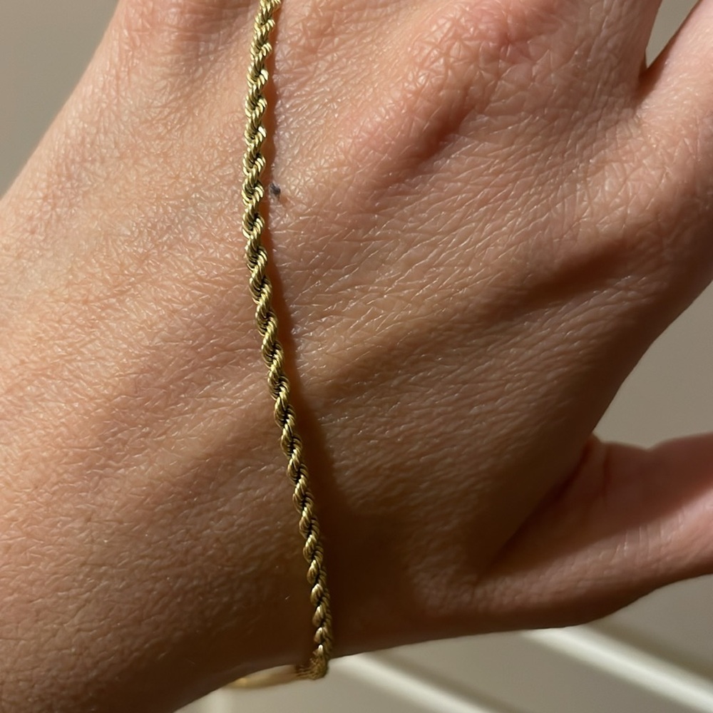 Solid Gold-Filled Necklace Beautifully-Weaved Gold - image 2